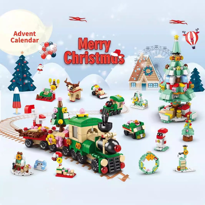 Christmas Blind Box New Product Compatible With Lego Poke Hole Gift Children'S Assembled Building Blocks Toy Model - Image 5